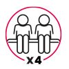 Seating for 4 people